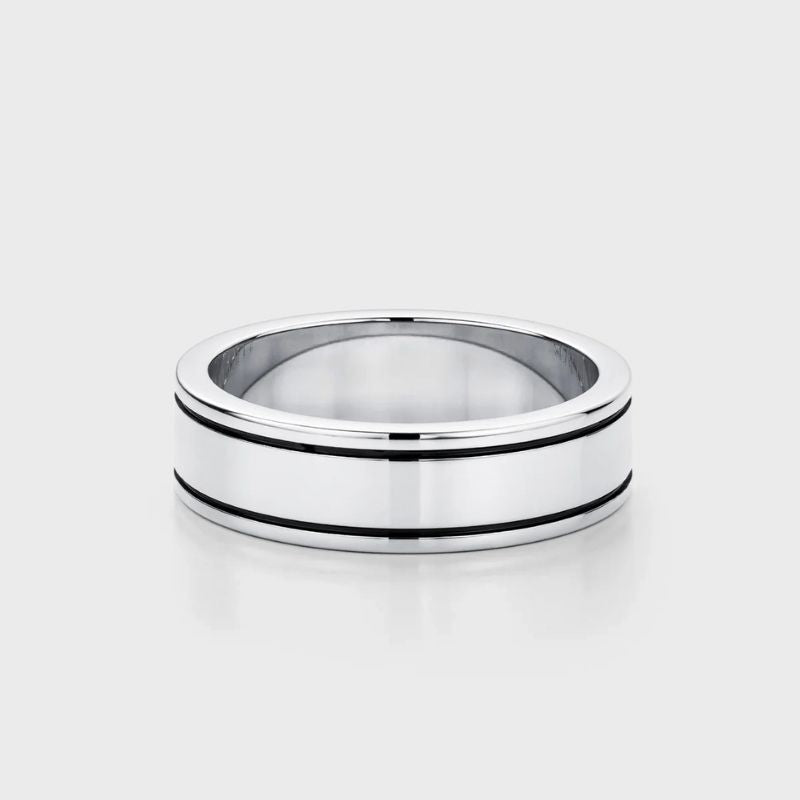 316l stainless steel band ring men