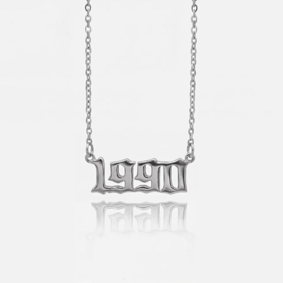 date engraving jewellery men year necklace